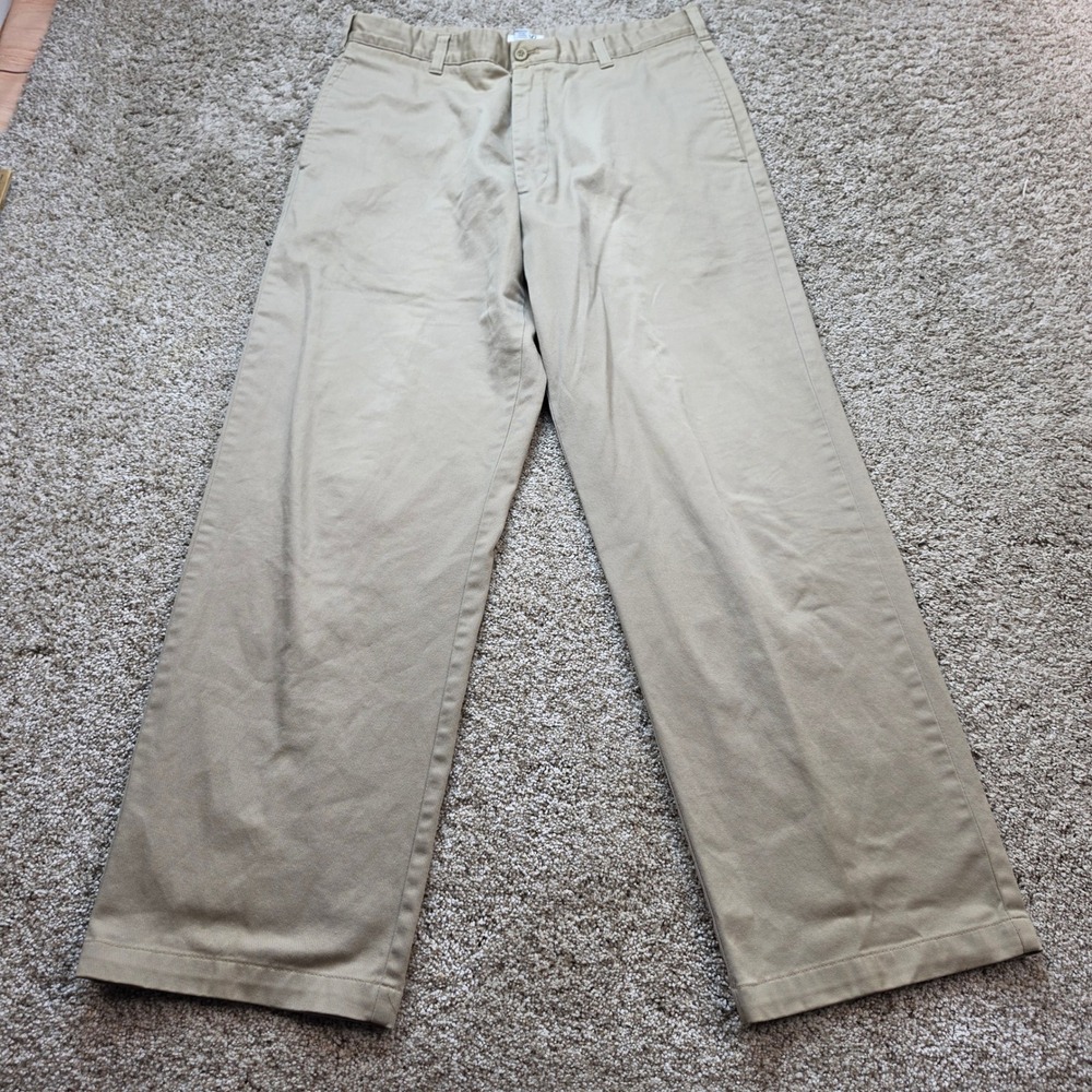 IZOD PerformX Chino Pants Mens 34x32 Khaki Outdoor Casual Lightweight Golfing